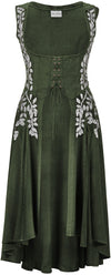 Tauriel Maxi Overdress Limited Edition Moss Green Silver Embroidery