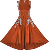 Tauriel Maxi Overdress Limited Edition Pumpkin Spice Silver Embroidery