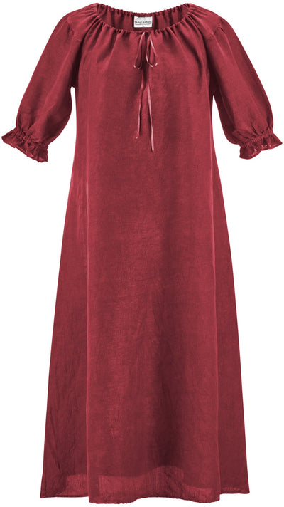 Brigid Maxi Chemise Linen Limited Edition Reds